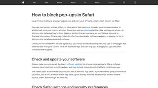 
                            12. How to block pop-ups in Safari - Apple Support