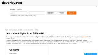 
                            10. How to book cheap flights to IXL from Sarasota, FL (SRQ-Sarasota ...