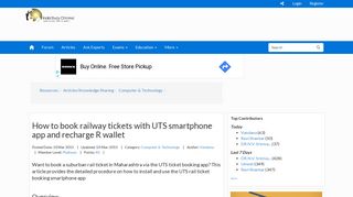 
                            6. How to book railway tickets with UTS smartphone app and recharge R ...