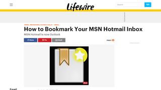 
                            9. How to Bookmark Your MSN Hotmail Inbox - Lifewire
