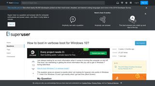 
                            6. How to boot in verbose boot for Windows 10? - Super User