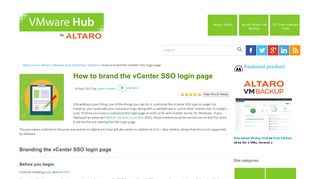 
                            2. How to brand the vCenter SSO login page - Altaro