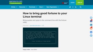 
                            5. How to bring good fortune to your Linux terminal | Opensource.com