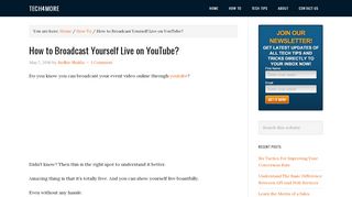 
                            9. How to Broadcast Yourself Live on YouTube? - Tech4More