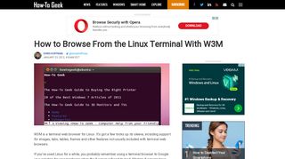 
                            2. How to Browse From the Linux Terminal With W3M