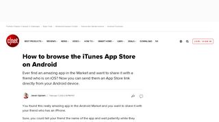 
                            8. How to browse the iTunes App Store on Android - CNET