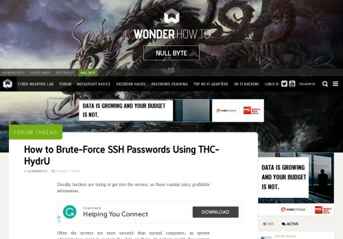 
                            2. How to Brute-Force SSH Passwords Using THC-HydrU « Null Byte ...