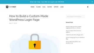 
                            10. How to Build a Custom-Made WordPress Login Page | ThemeTrust