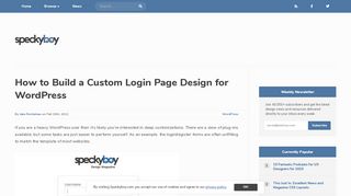 
                            11. How to Build a Custom Wordpress Login Page - Speckyboy