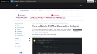 
                            1. How to Build a JSON Authentication Endpoint (Symfony Docs)