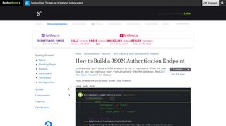 
                            7. How to Build a JSON Authentication Endpoint (Symfony Docs)