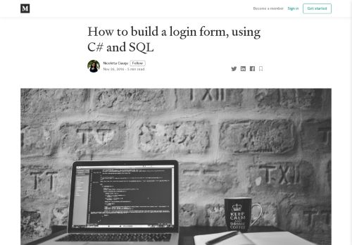 
                            11. How to build a login form, using C# and SQL – Nicoleta Ciauşu ...