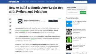 
                            9. How to Build a Simple Auto-Login Bot with Python and Selenium ...