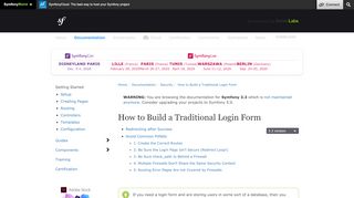 
                            5. How to Build a Traditional Login Form (Symfony 3.3 Docs)