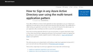 
                            6. How to build an app that can sign in any Azure AD user | Microsoft ...