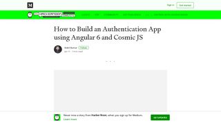 
                            12. How to Build an Authentication App using Angular 6 and Cosmic JS