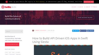 
                            8. How to Build API Driven iOS Apps in Swift Using Siesta - Twilio