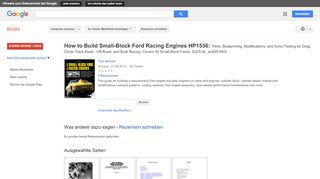 
                            7. How to Build Small-Block Ford Racing Engines HP1536: Parts, ... - Google Books-Ergebnisseite