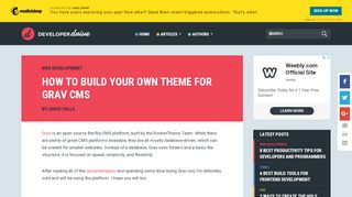 
                            12. How to build your own theme for Grav CMS - Developer Drive