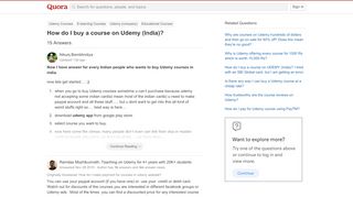 
                            2. How to buy a course on Udemy (India) - Quora