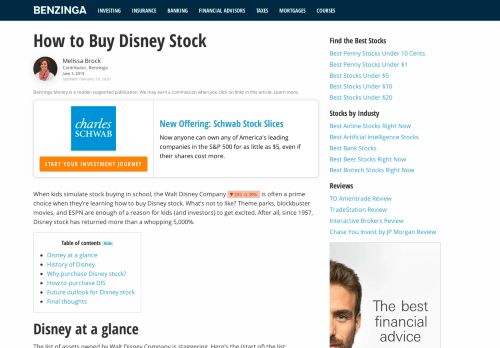
                            5. How to Buy Disney Stock & Where to Buy It • Benzinga