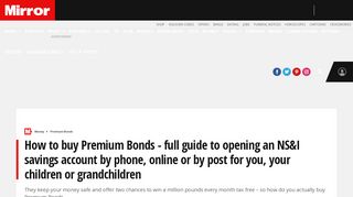 
                            8. How to buy Premium Bonds - full guide to opening an NS&I savings ...