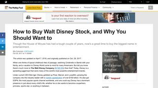 
                            10. How to Buy Walt Disney Stock, and Why You Should Want to -- The ...