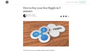 
                            9. How to buy your first Ripple in 5 minutes – Minh Dong – Medium