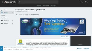 
                            5. How to bypass a Windows 2000 Log On Screen?? | AnandTech Forums ...