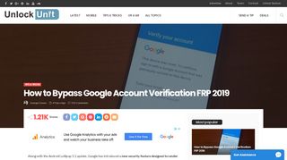 
                            12. How to Bypass Google Account Verification FRP 2018 - UnlockUnit