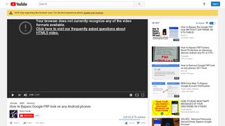 
                            1. How to Bypass Google FRP lock on any Android phones - YouTube