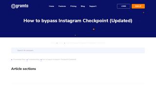 
                            4. How to bypass Instagram Checkpoint (Updated) - Gramto