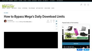
                            13. How to Bypass Mega's Daily Download Limits - Lifehacker