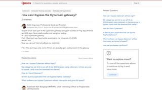 
                            11. How to bypass the Cyberoam gateway - Quora