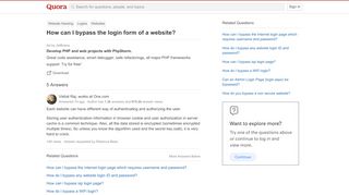 
                            1. How to bypass the login form of a website - Quora