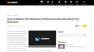 
                            3. How to Bypass the Windows 8 Password Screen - TekRevue