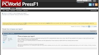 
                            6. How to bypass user logon?! - PC World Forums