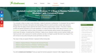 
                            10. How to Bypass Windows 7,8/8.1,10 Password when I'm Locked Out