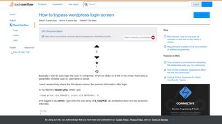 
                            1. How to bypass wordpress login screen - Stack Overflow