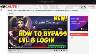 
                            10. How to bypass/skip level 8 to login existing account in Mobile Legends