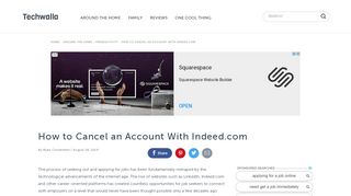 
                            10. How to Cancel an Account With Indeed.com | Techwalla.com