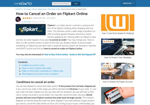 
                            3. How to Cancel an Order on Flipkart Online - Technology oneHOWTO