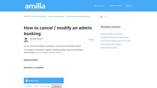 
                            4. How to cancel / modify an admin booking – Welcome to the Amilia ...