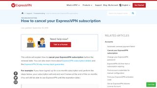 
                            5. How to Cancel Your ExpressVPN Subscription | ExpressVPN