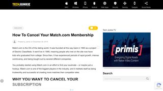
                            8. How To Cancel Your Match.com Membership - TechJunkie