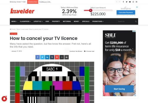 
                            10. How to cancel your TV licence | Lowvelder