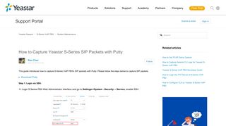 
                            8. How to Capture Yeastar S-Series SIP Packets with Putty – Yeastar ...