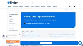 
                            13. How to cash in premium bonds: 3 step guide - Finder.com