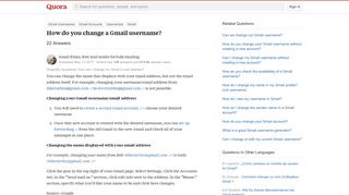
                            9. How to change a Gmail username - Quora