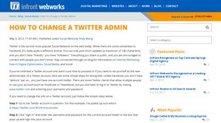 
                            2. How To Change a Twitter Admin - Infront Webworks